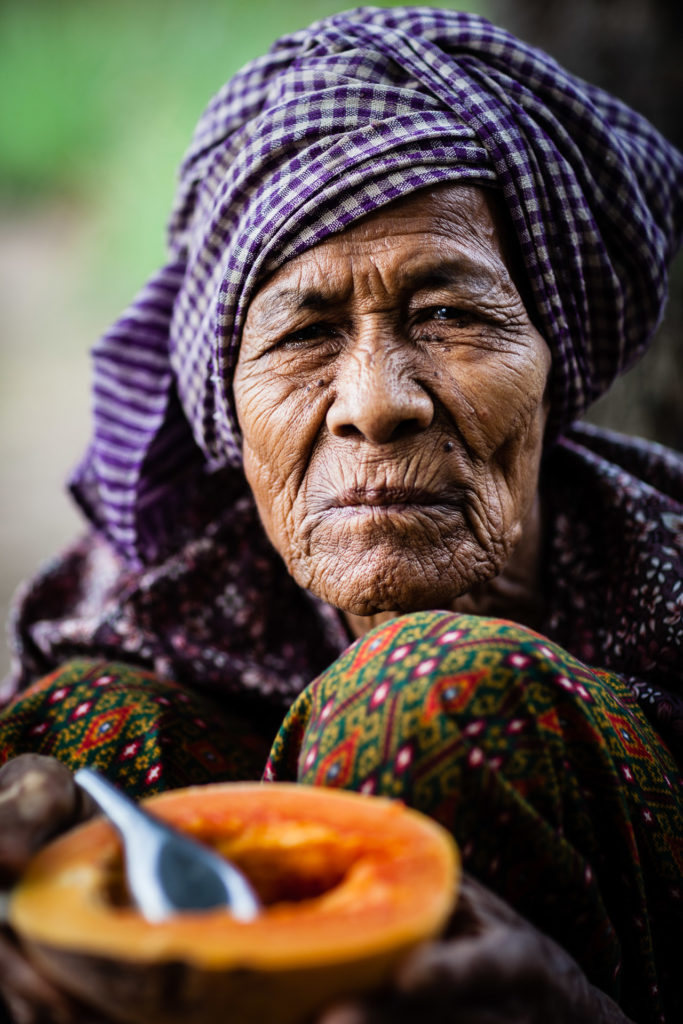 Old Khmer lady